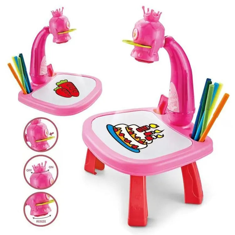 LED Projector Art Painting Table for Kids