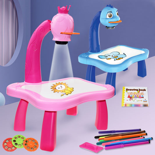 LED Projector Art Painting Table for Kids