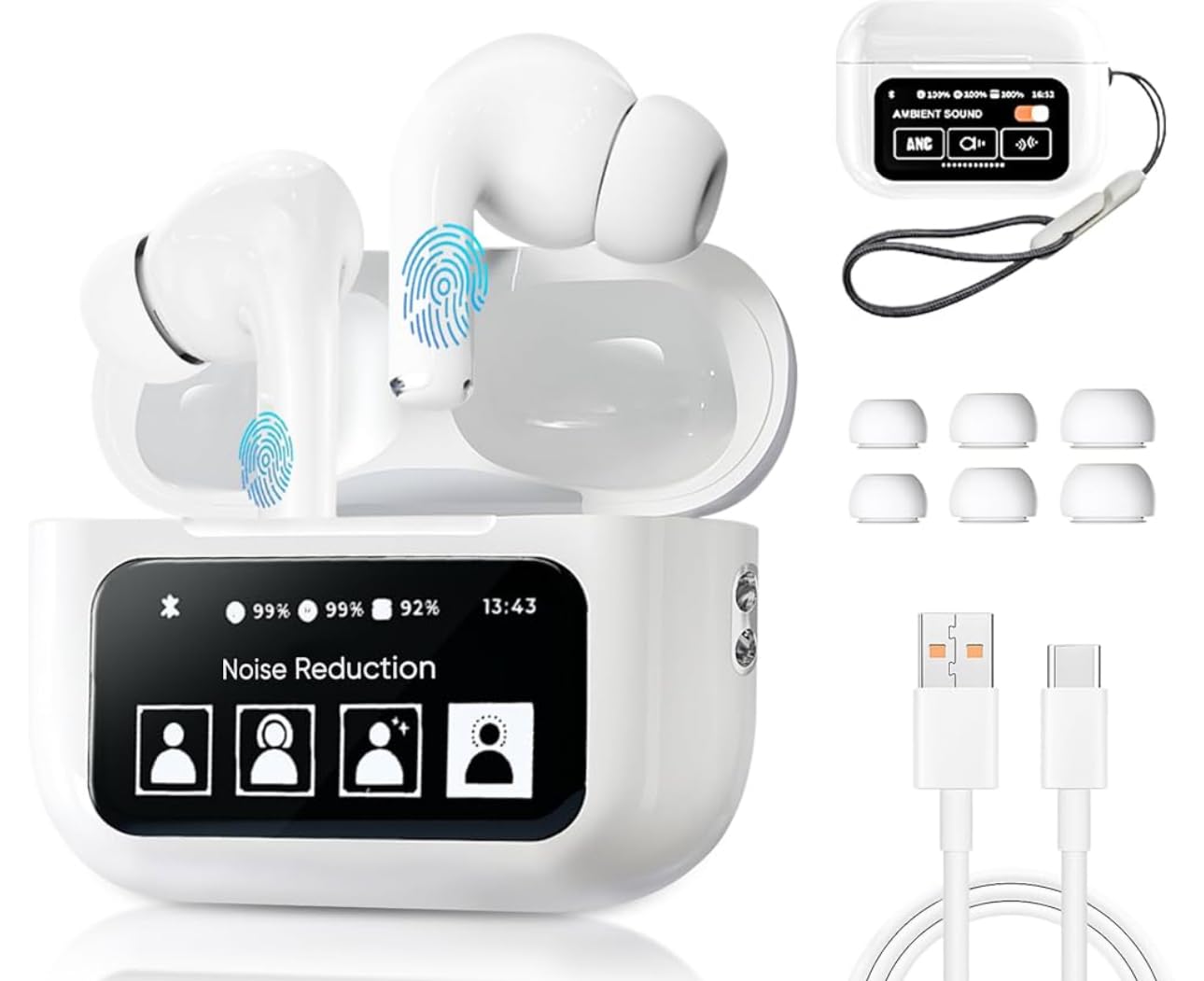 LED Display Earbuds